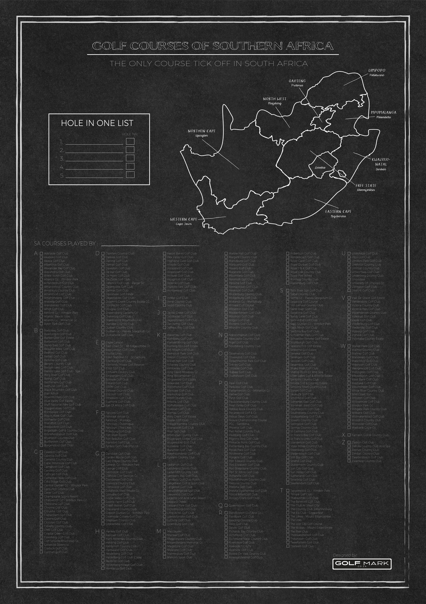 Limited Edition GM Course Bucketlist Poster Pre-Order